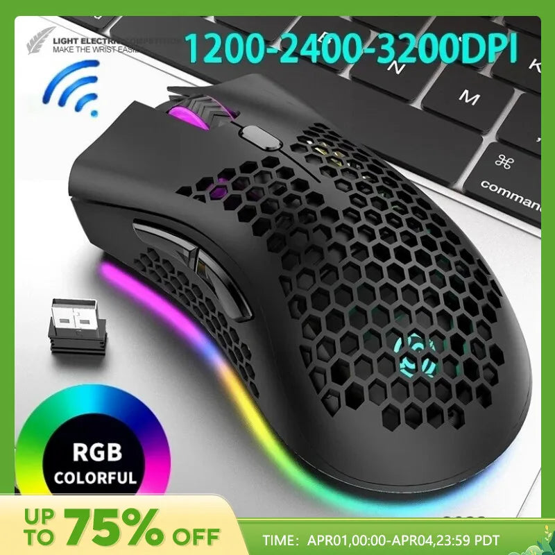 BM600 Rechargeable Gaming Mouse USB 2.4G Wireless RGB