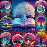 Colorful Trees And The Moon Personality DIY Full