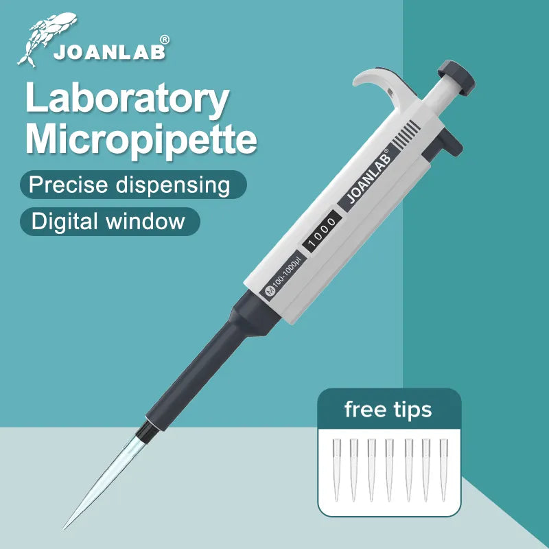 JOANLAB Micropipette Laboratory Automatic Pipette Digital Adjustable Plastic