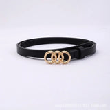 1/3/5/10PCS Women’s Leather Belts Removable Letter M Plate