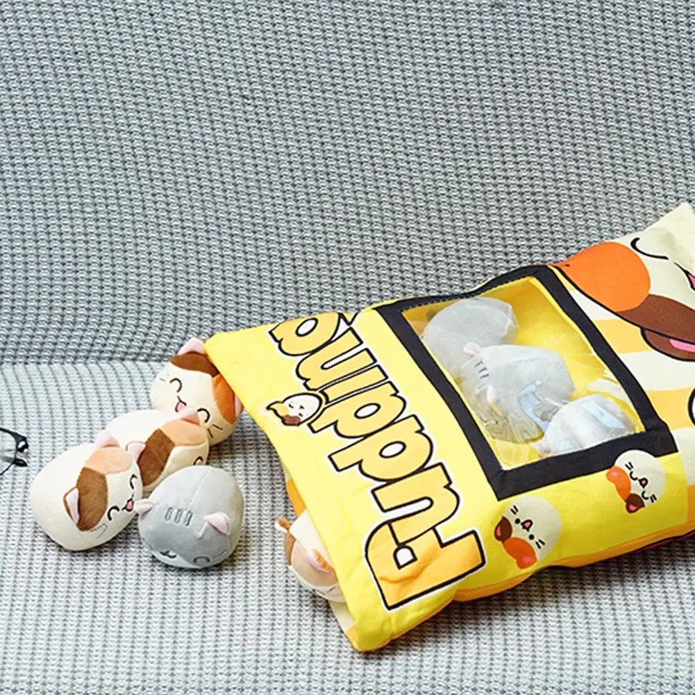 Cute Cat Snack Pillow Pudding Decorative, Stuffed Dolls
