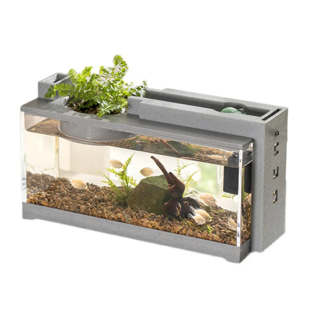 SWEETHOME ABS Small Aquarium Fish Tank Kit Built-in
