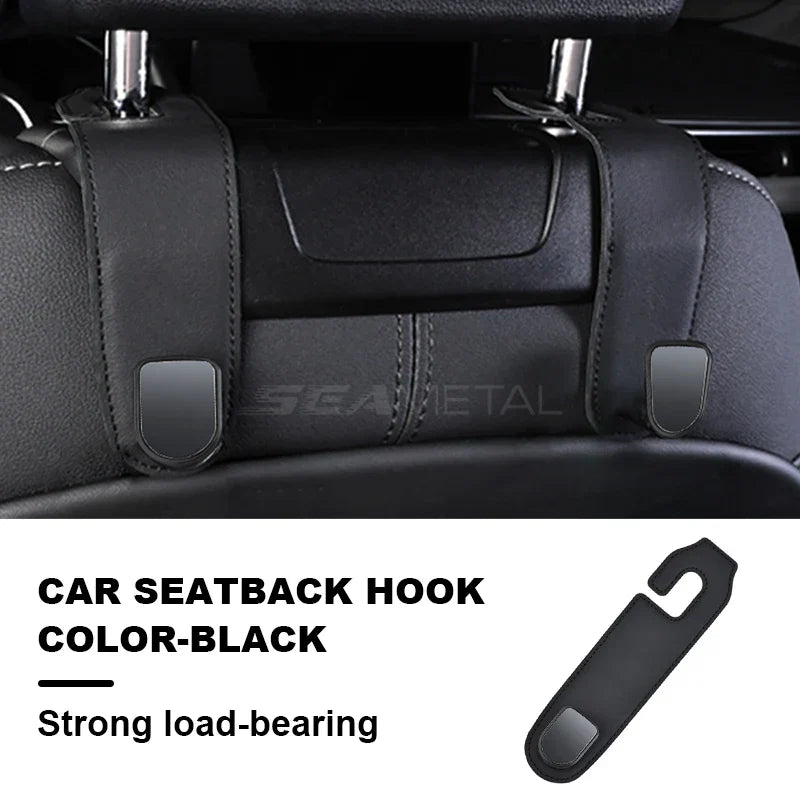 BLALION Car Seat Hook Hanger Hook Flip Leather