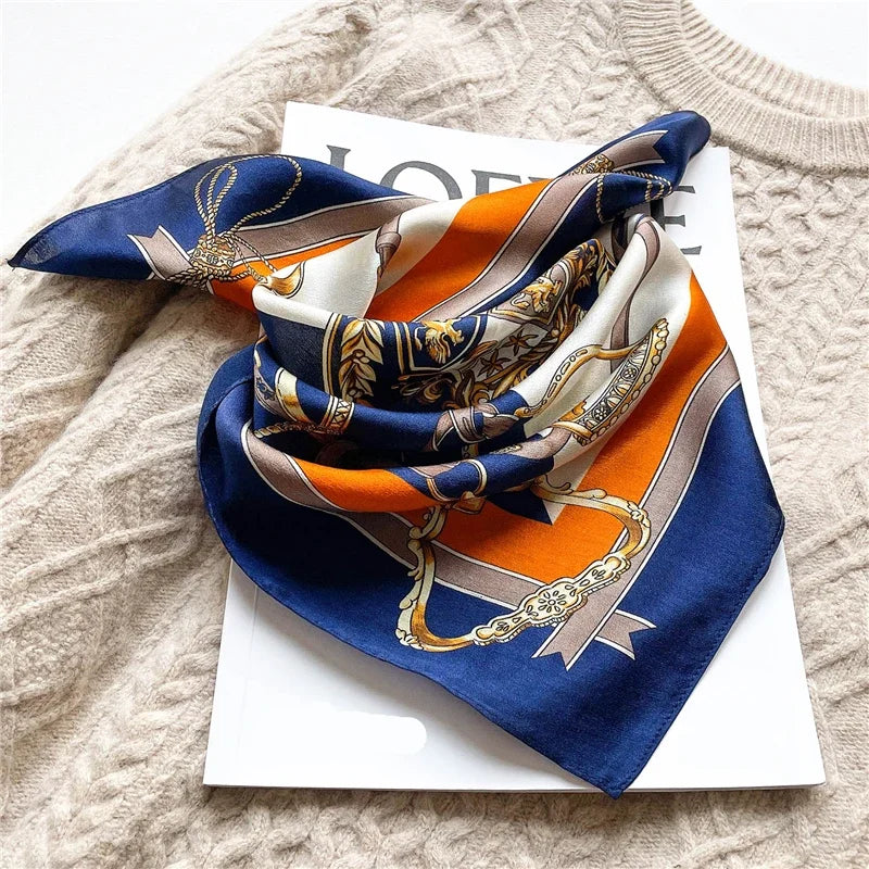 100 Real Silk Square Scarves Women Bandana High
