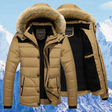 Winter New Men Warm Cotton Jacket Coats Fur