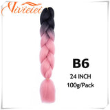 6 Pcs 24" Jumbo Synthetic Braids Hair Extensions