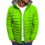 New Oversize Men Detachable Hat Padded Hooded Cardigan