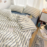 Nordic Sling Bed 150 Bedding Sets Stripes Duvet