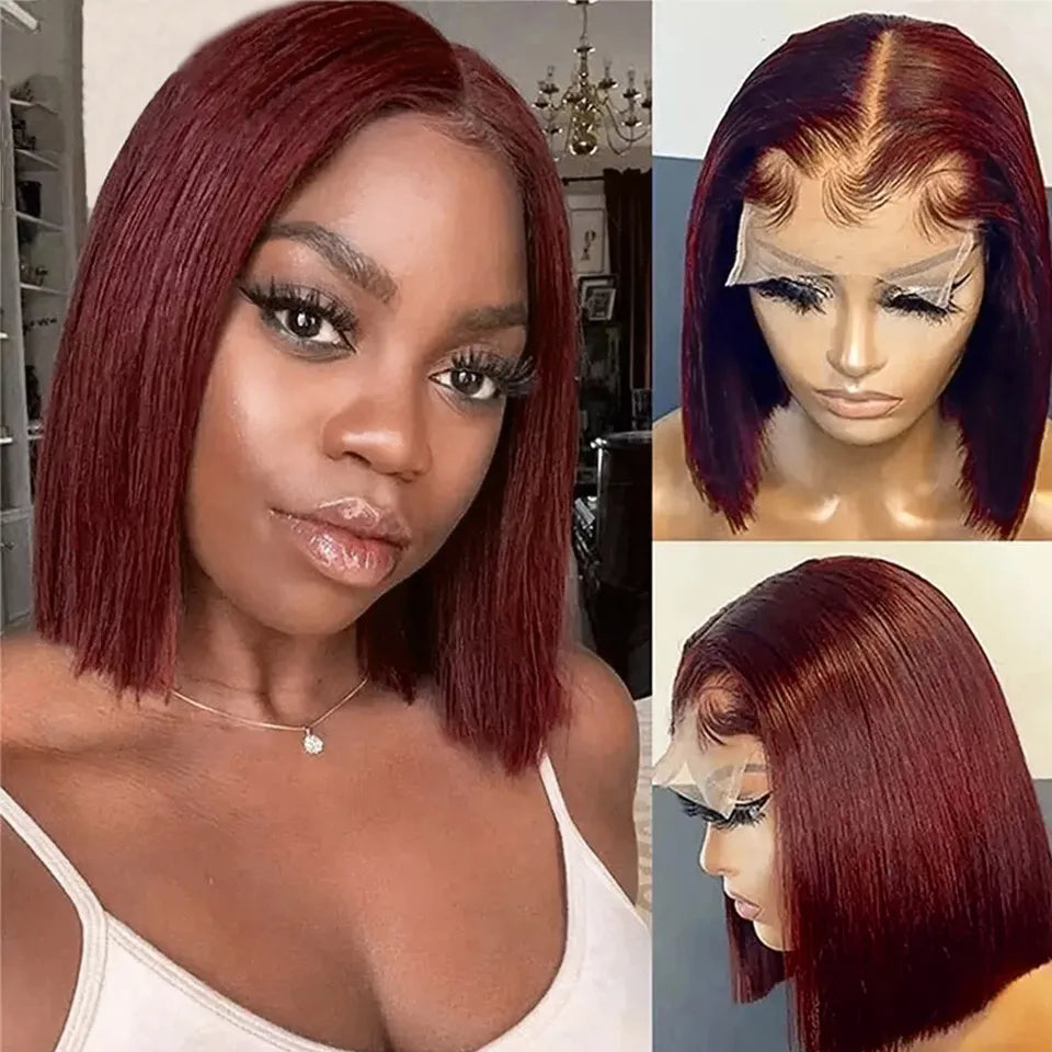 Wear Go Glueless Wig 99J Burgundy Short Bob