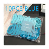 10Pcs Elastic Rubber Band Seamless Gradient Hair Rope