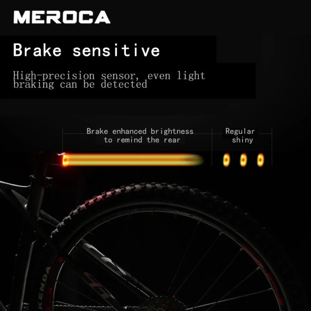 MEROCA Waterproof Bicycle Smart Sensor Brake Taillights WR15