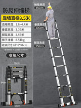 Home Kitchen Telescopic Ladder Aluminum Alloy Step Stools