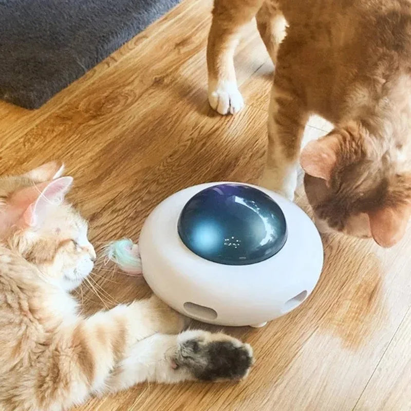 Cat Toy Smart Teaser UFO Pet Turntable Catching