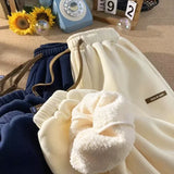 Men's Pants Winter Plush Warm Pants Thickened Casual