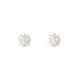 925 Sterling Silver Mini Pearl Bubble Flower Stud