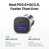 UGREEN 30W Car Charger USB Type C Fast