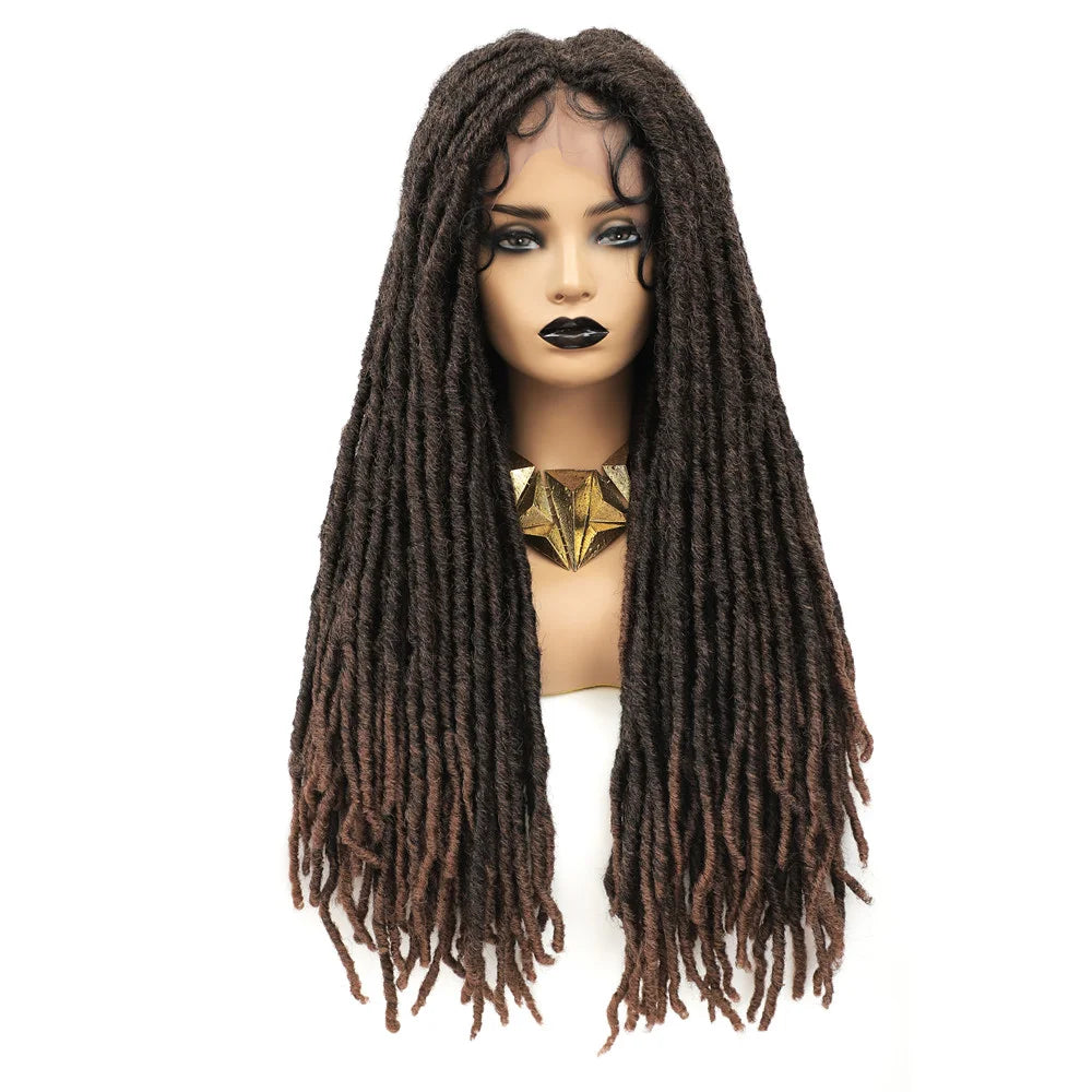 SOKU Braided Wig Middle part Lace Wig With