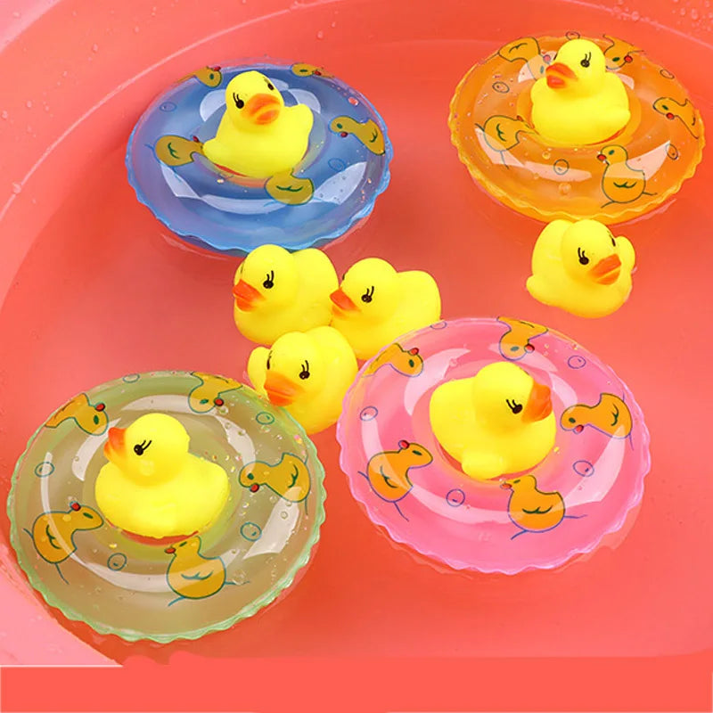 Kids Floating Bath Toys Mini Swimming Rings Rubber