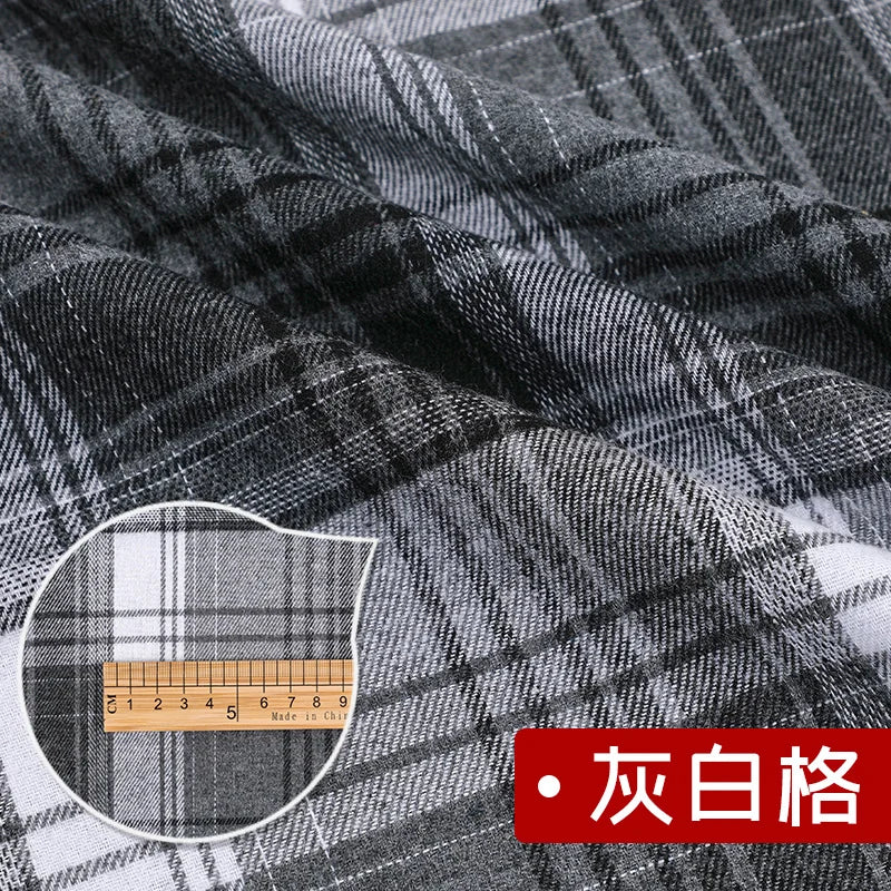 Yarn Dyed Soft Thickening Grinding Wool Plaid Fabric