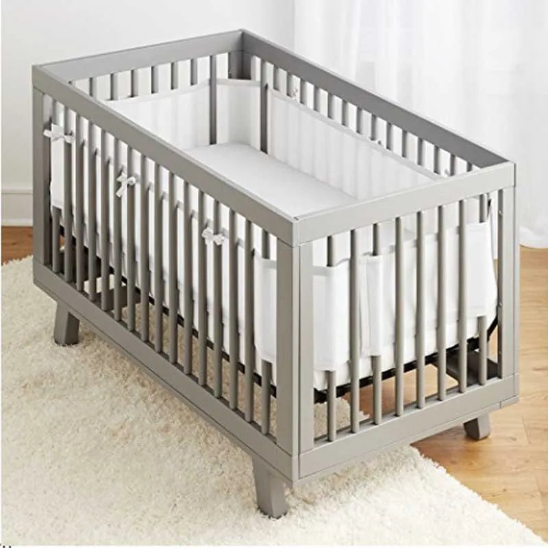 2Pcs/Set Baby Mesh Crib Bumper Liner Breathable Summer