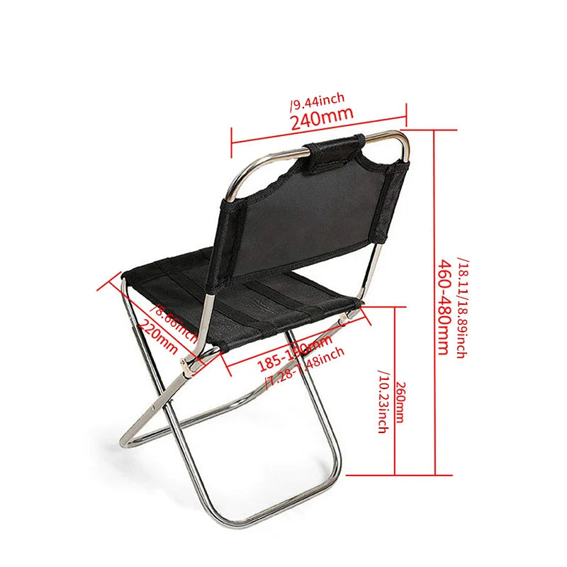 Outdoor Chair Camping Portable Folding Aluminum Foldable Fishing