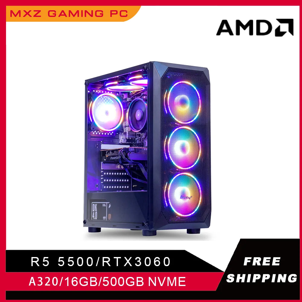 MXZ Gaming PC Ryzen 5 5500 RTX3060 500GB