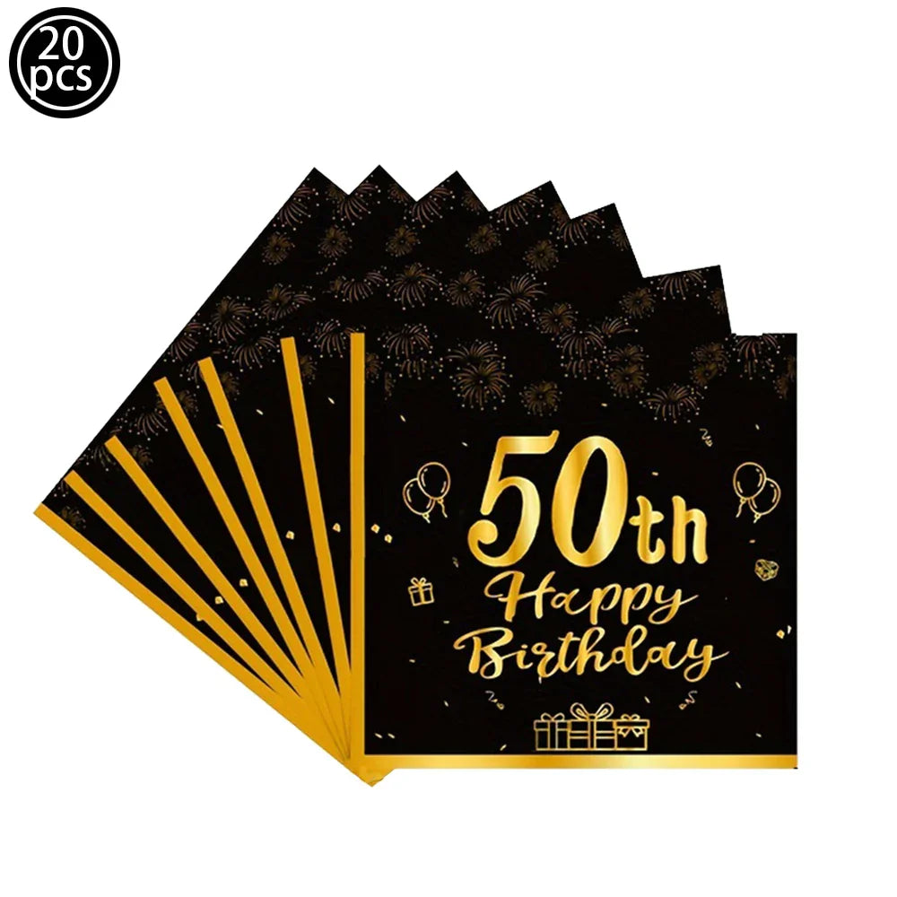 Men Women Birthday Disposable Tableware Party Decor 30