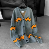 Man Clothes Long Graphic Knitted Sweaters for Men