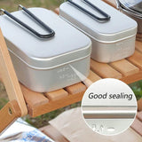 Outdoor Camping Tableware Aluminum Tourist Lunch Box Portable