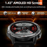 WEOFLY Smart Watch 1.43inch Large AMOLED Screen BlE5.2