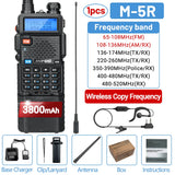 1/2PCS Baofeng M-5R Walkie Talkie Air Band 3800mAh