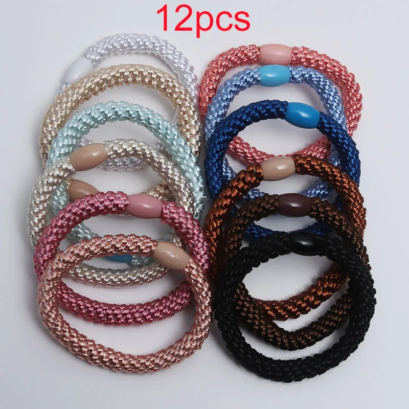 10Pcs Korean Strong Women Hair Scrunchies Girls Elastic