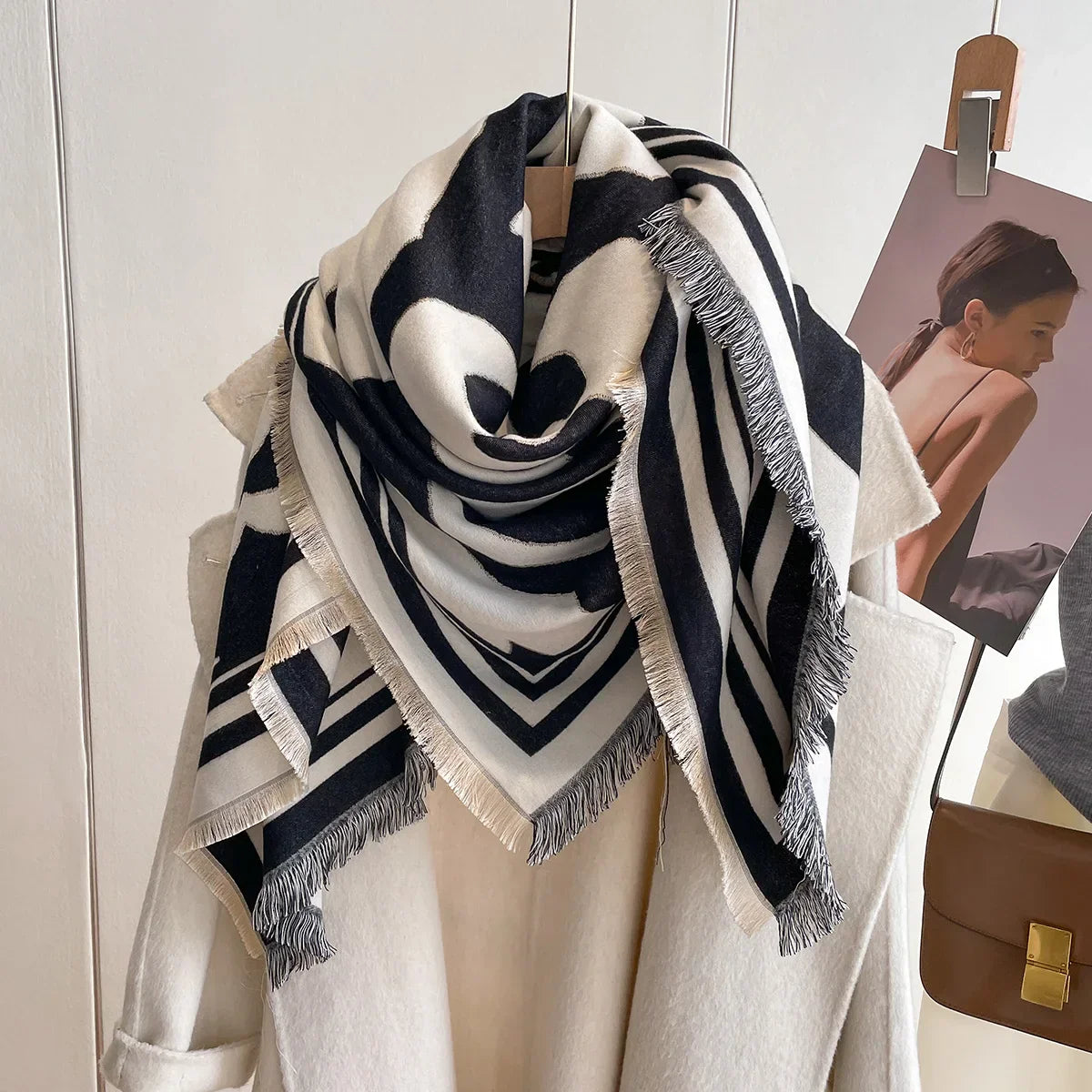 Imitation Cashmere Scarf Winter Warm Wrap Women's Silk