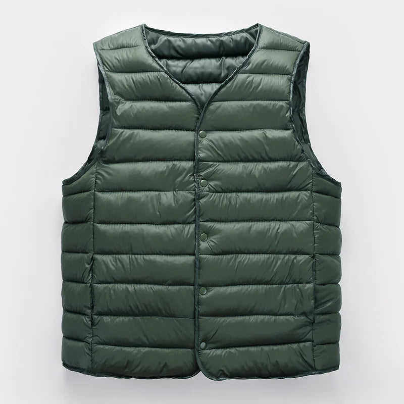 2023 Autumn Winter Men Warm Vest Jacket Male