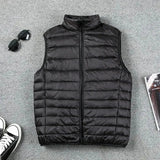 2024 New Winter stand collar Men's Vest White