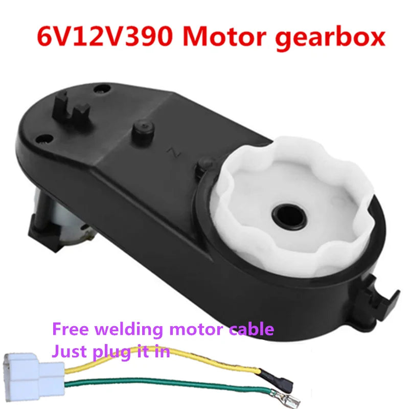 6V12V390 Electric Gearbox Motor Gear Box Children Kids