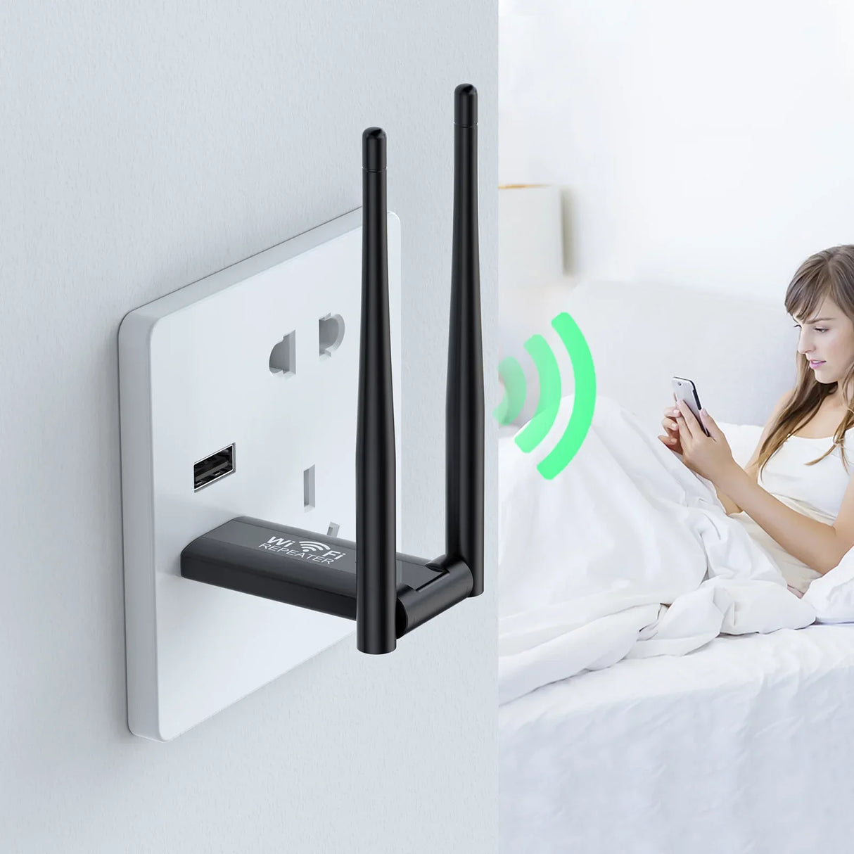 2.4G 300Mbps Wireless USB WiFi Repeater Extender WiFi