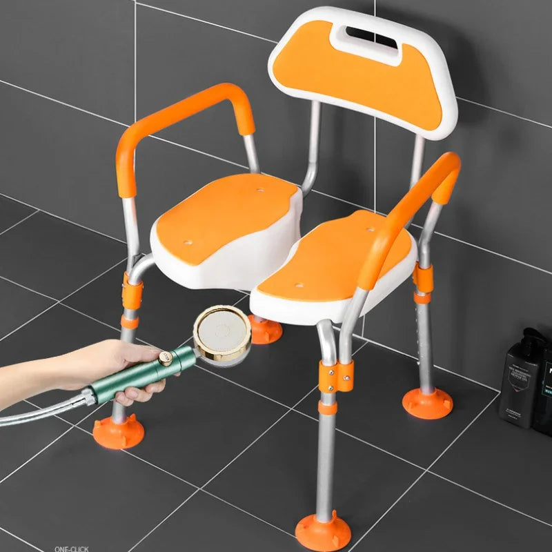 U-shaped Seat Plate Aluminum Alloy Elderly Bath Chair