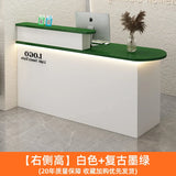 White Stylish Reception Desks Corner Light Bar Office