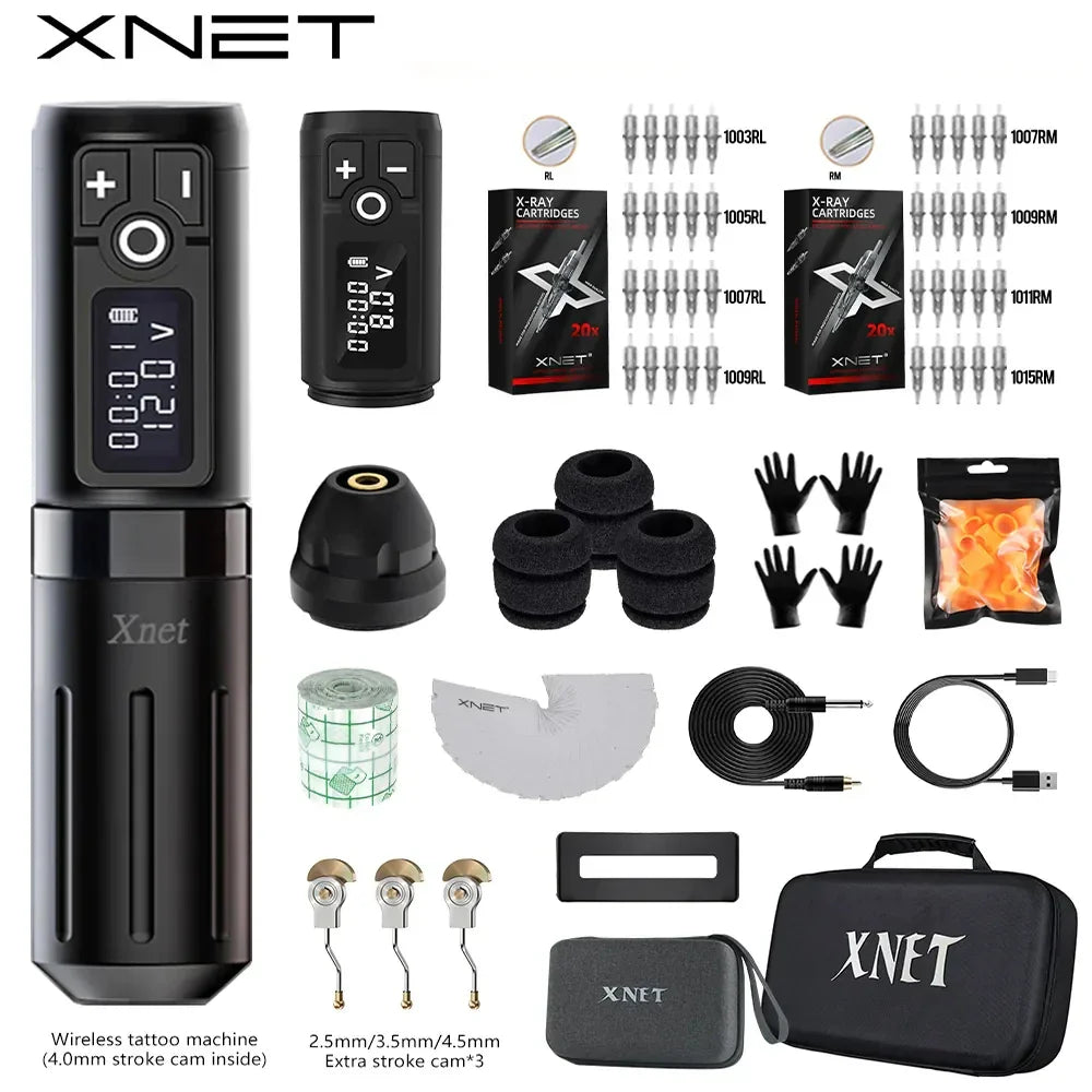 XNET Plus Wireless Tattoo Machine Pen Kit Extra