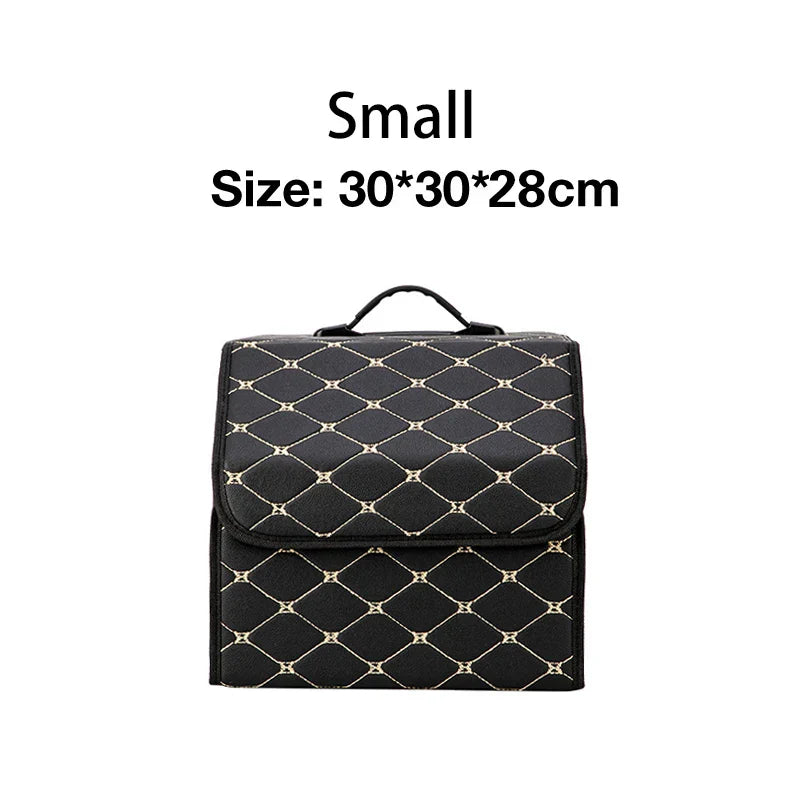 Car Storage Boxes Folding Auto Organizer Box PU