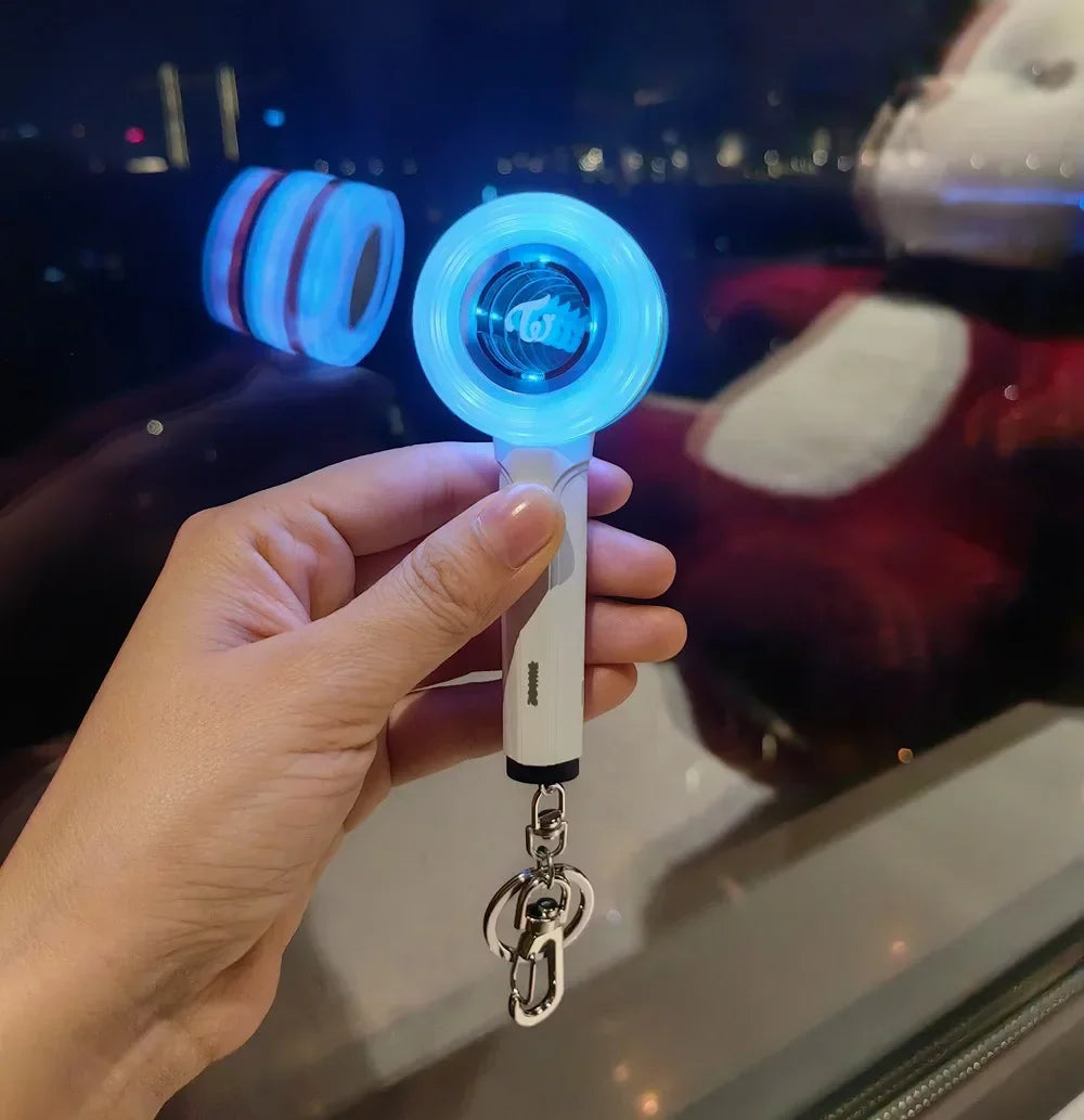 KPOP Twice Lightstick Mini Keychain Flash Colorful Light