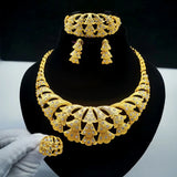 ANIID Indian 24K Gold Color Necklace Set For