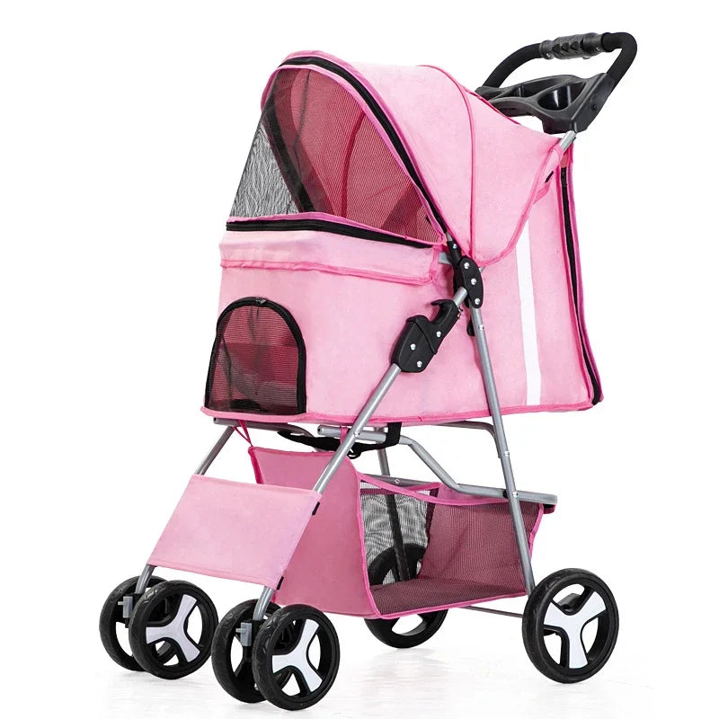 Pet Stroller Carrier For Dogs Detachable Baby Stroller