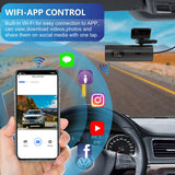 NMHJIE 4K Dash Cam WiFi UHD 3840*2160P Car