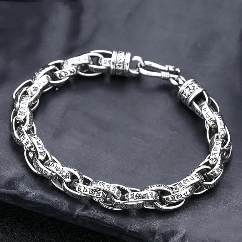 BOCAI S925 Sterling Silver Bracelets for Men 2023