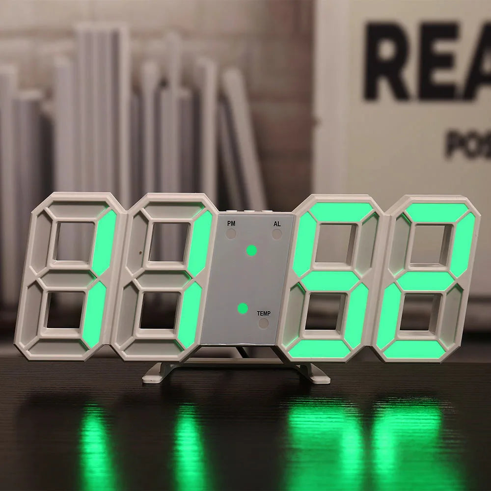 Smart 3d Digital Alarm Clock Wall Clocks Home