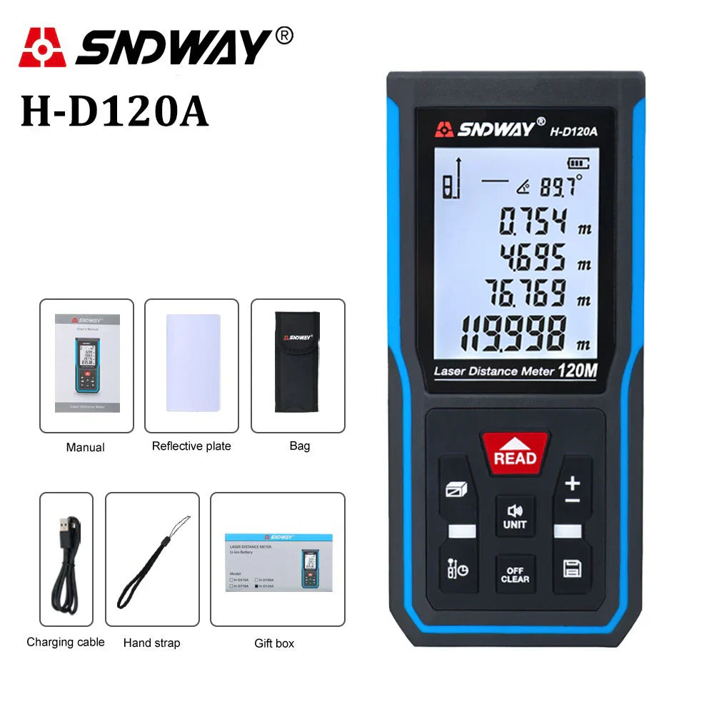 SNDWAY Laser Distance Meter Digital Rangefinder Mini Laser