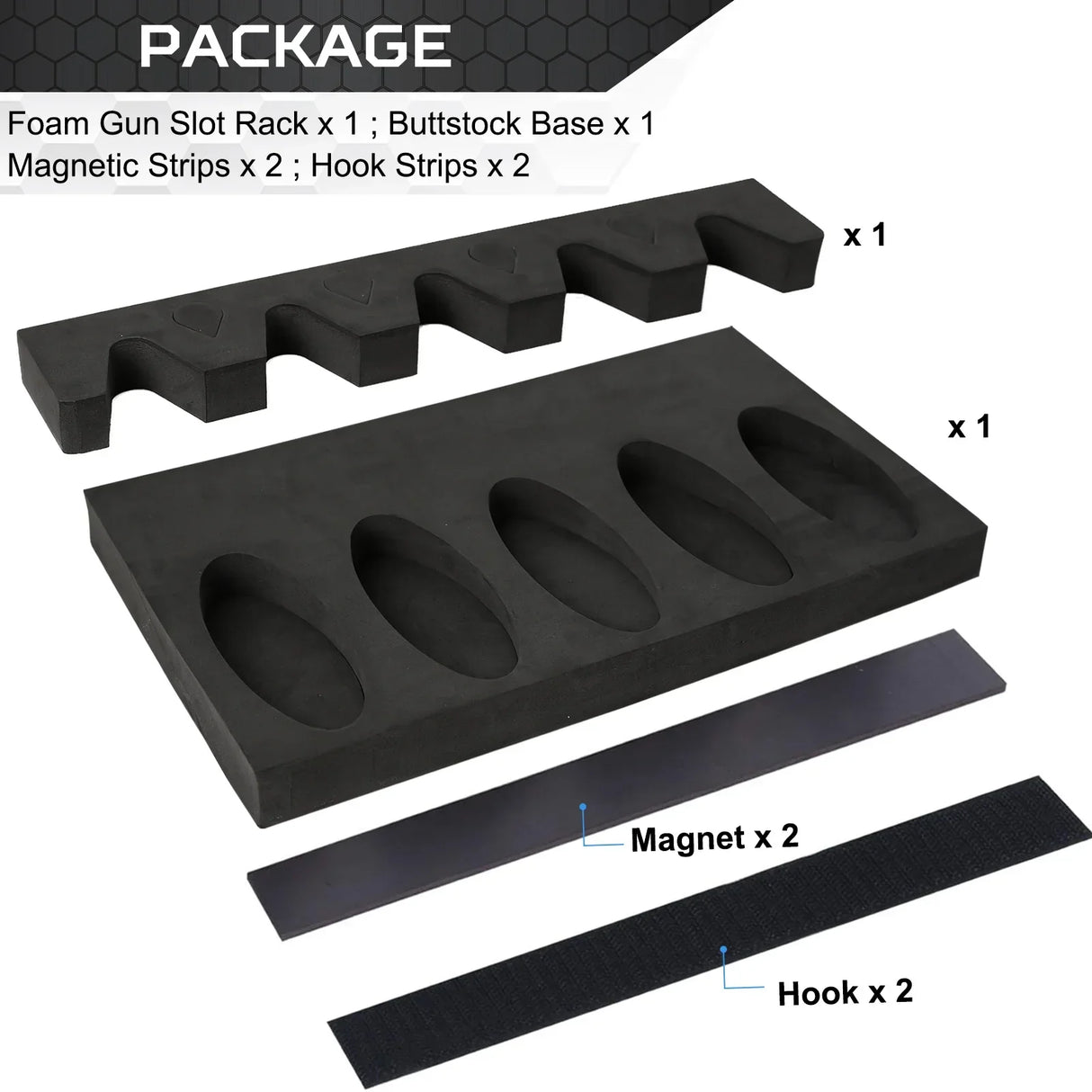 Foam Gun Rack Hunting Gun Safe Accessory for