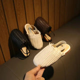 Spring Summer Girls Shoes Weaven Knitted Design Children
